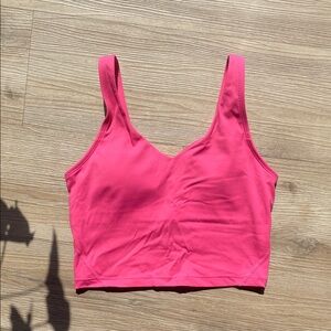 Pink Sleeveless Crop Top